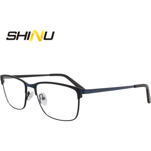 High Quality Men Prescription Glasses Anti Blue Ray Optical Eyeglasses Myopia Eyewear Photochromic Diopter Glasses 9014