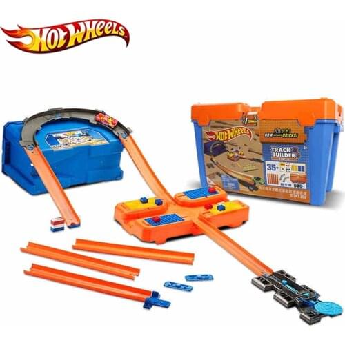 Original Hot Wheels Track Variety Basic Toy storage box Hotwheels Car Track Builder Assembly Brinquedos Kids Toys for Children