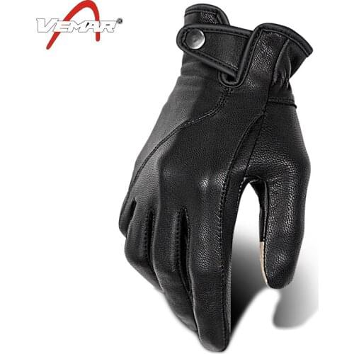 Full Finger Touchscreen Leather Cycling Gloves Bicycle Gloves Outdoor Camping Hiking Motorcycle Gloves rider gloves 2 colors