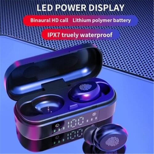 True Wireless TWS M8 Bluetooth Earphones Earbuds Handsfree Sports Headset with Charging Box Fingerprint Touch Earbuds for Phone