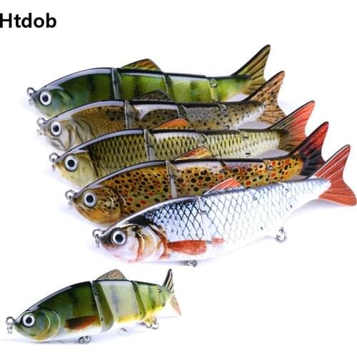 Htdob 4 Sections Fishing Lure 16.8g 12cm Swimbait Bass Fishing bait 6# Black Hook Fishing Tackle Wobbler Vibration Bait