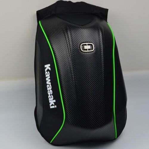 15 Colors For Kawa Motorcycle Hard shell backpacks for bmw Motocross carbon fiber backpack Moto Racing Backpack helmet bagsS