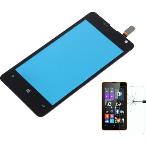For Nokia Lumia 430 N430 Touch Screen Digitizer Sensor Panel+Tempered Glass Explosion-Proof Film