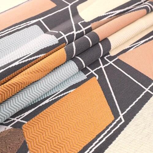 100*150cm Ins Style Geometric Pattern Jacquard Fabric For Sewing Table Runner Curtain Sofa Cushion Cover Tablecloth Fabric