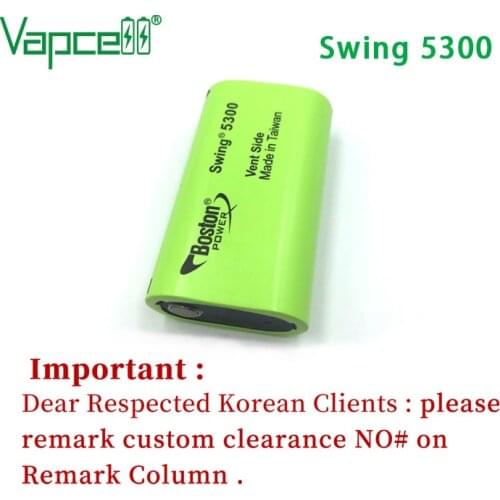Vapcell Authentic Taiwan Swing 5300 3.7v 5300 mah Rechargeable Lithium Ion batteries for power bank electric tools Free shipping