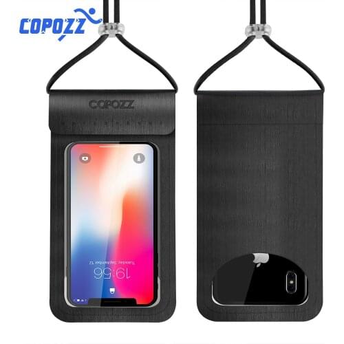 COPOZZ Waterproof Phone Case Cover Touchscreen Cellphone Dry Diving Bag Pouch with Neck Strap for iPhone Xiaomi Samsung Meizu