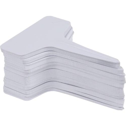 10Pcs Garden Labels Gardening Plant Classification Sorting Sign Tag Ticket Plastic Writing Plate Board Plug In Card White