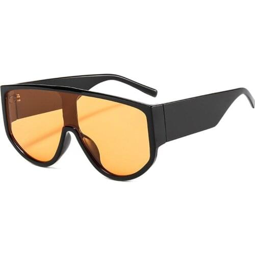 2021 Fashion One Piece Sunglasses for Women New Oversized Square Sunglasses Men Female Goggle Steampunk Glasses Shades UV400