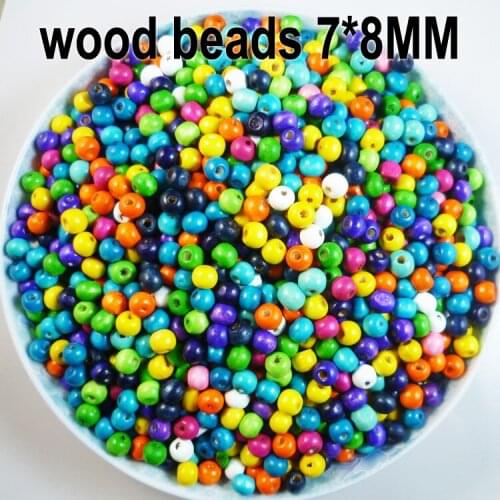400pcs 7*8MM mixed clothes colorful wood BRAND beads cloth accessory fits HANDMADE DIY SERIES WJA-018