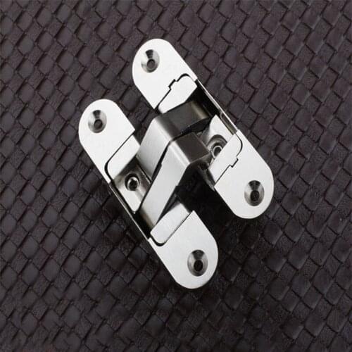 95x23mm Three dimensional adjustable Invisible Concealed Folding Door Hinges for Solid wood door 2pcs