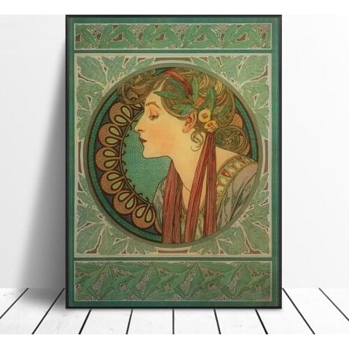 Alphonse Mucha Canvas Painting Art Print Poster Picture Wall Modern Minimalist Bedroom Living Room Decoration
