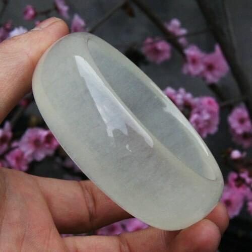 Free shipping delicate white jade bracelet ice through Xinjiang jade bracelet genuine premium suet white jade