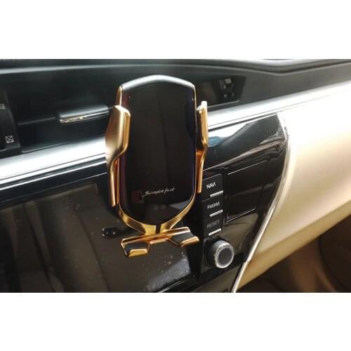 Wireless Car Charger Automatic Clamping Fast Charging Vent Phone Holder Mount with Qi Wireless Charger for iPhone Samsung Huawei