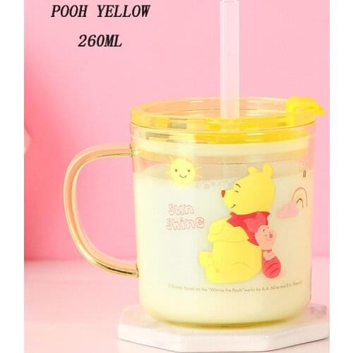 Disney Childrens Scale Drooling Cup Kids Drinking Water Drop-Proof Household Straw Cartoon Milk Cup Baby