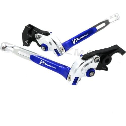 For SUZUKI DL650 / V-STROM VSTROM 2012-2017 Aluminum Motorcycle Folding Extendable Adjustable Brakes Clutch Levers With LOGO