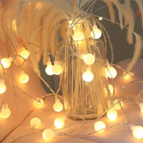 1M 3M 6M LED Fairy Lights String Balls Festoon Garland Led Lights Christmas Lights Decoration Garland Street New Year Decoration