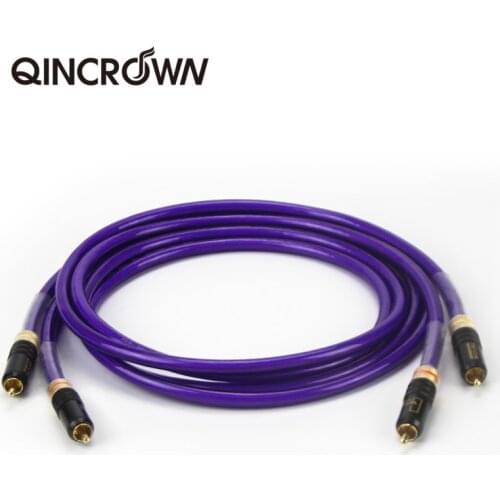 Hifi Silver Stereo RCA Cable Professional 2RCA Male to Male WBT-0144 RCA DVD Amplifier Interconnect Audio Cable