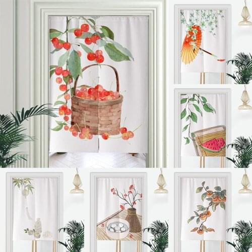 Cotton Linen Partition Curtain Living Room Bedroom Decorative Cloth Door Curtain Kitchen Geomantic Curtain