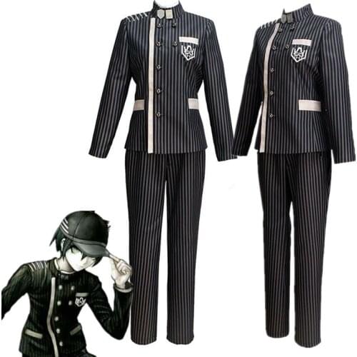 Game Danganronpa V3 Saihara Shuichi Cosplay Costumes Shirt Coat Jackets Hair Wigs Cos Hat Super Detective Uniform Outfit For Men