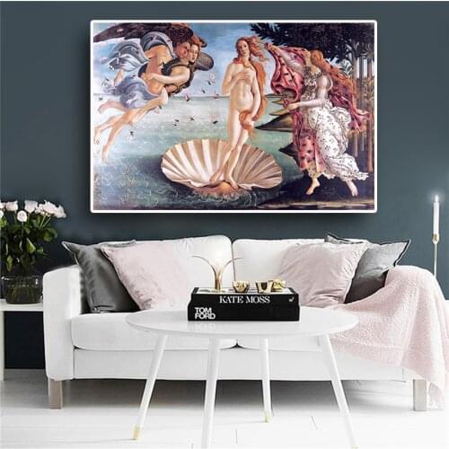 Birth Of Venus Oi Painting Canvas Reproduction Posters and Prints Classical Canvas Art Scandinavian Wall Picture for Living Room