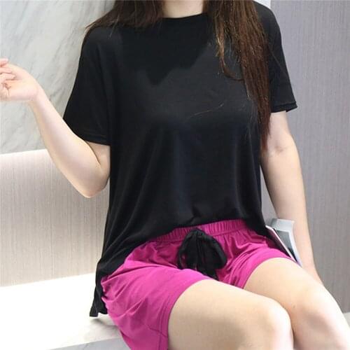 Woman Clothing Sets Summer Pajamas Two Pieces Sets Pants Woman and Blouse Cotton Soft Modal Summer Suit for Women Home Suit