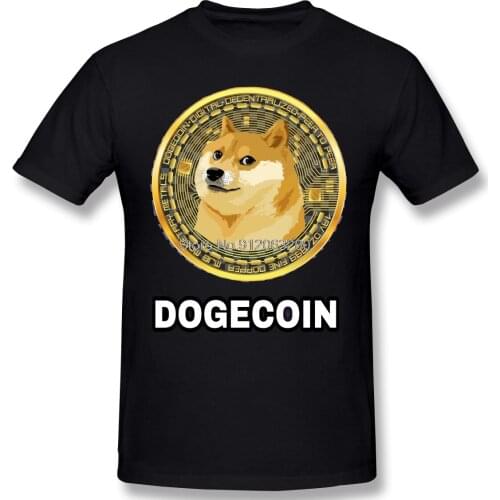 Men Doge Dogecoin Skyrocketing Bitcoin Digital Currency Black T-Shirt Cryptocurrency 12 TShirt Pure Tees Harajuku Shirt