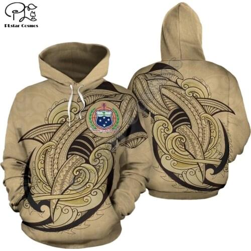 New Brand Island Country Flag American Samoa Polynesian Culture Retro Tattoo Tracksuit Men/Women 3DPrint Funny Casual Hoodies 11