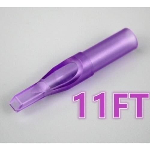 11ft Disposable Purple Transparent Tattoo Needle Tips 50 Sticks Shut Round Mouth Tatoo Needles Cap Tattoos Tip Accessories Sale