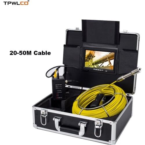 Industrial Drain Sewer Camera System 8GB SD Card With DVR 7inch LCD 20-50m Cable 23mm Endoscope Video Camera Waterproof Len