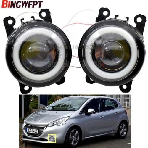 2pcs/pair (Left+Right) Angel Eye car-styling Fog Lamps LED Lights For Peugeot 107 207 307 3008 407 607 301 308 408 2008 4007