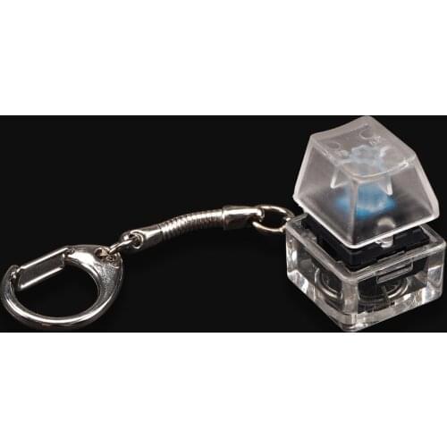 Transparent Backlight Shaft tester cherry G axis Tiffany RGB light Keychain Pendant With light