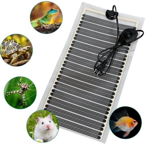 Reptile Heating Pad Heat Warm Pad Incubator Mat For Lizard Turtle Snake Adjustable Temperature Controller EU/US Plug 5-35W