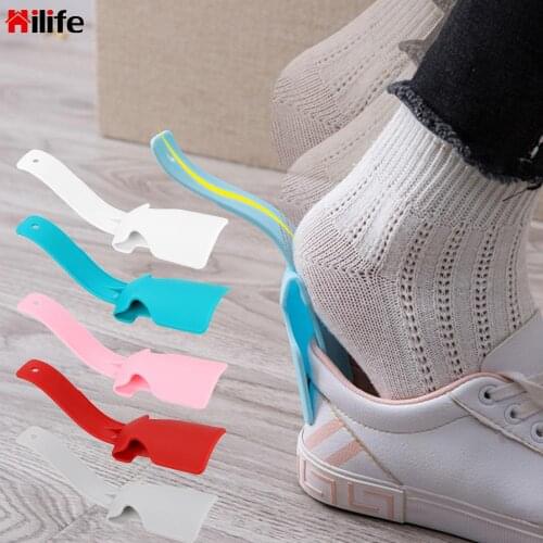 HILIFE 2 piece/Set Quick Wearing Shoe Tool Convenient Helper Shoehorn Lazy Wear Shoe Horn Shoes Heel Protection