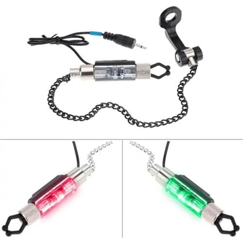 Fishing Bite Alarm LED Light Indicator Carp Chain Hanger Swinger Indicator Red Green Light Color Optional Fishing Tools