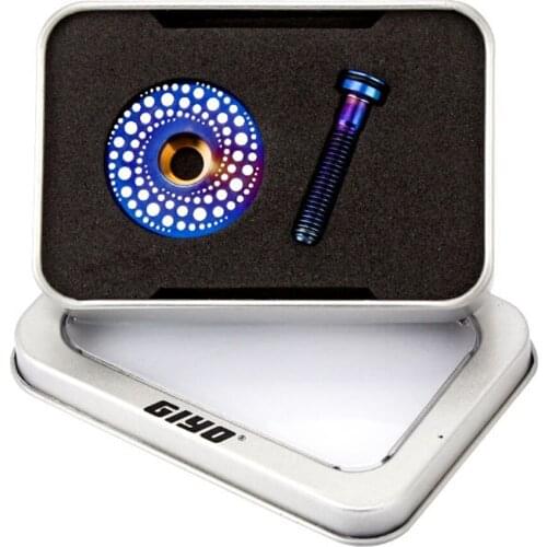 Aluminum Alloy Bicycle Stem Top Cap with Screw Bike Headset Cap Cover for 28.6mm Front Fork Head Tube