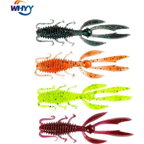 10pcs Soft Shrimp Fishing Lure 65mm 75mm Silicone Soft Bait Pesca Isca Artificial Shrimp Lures Bass Bait Jig for Largemouth Bass