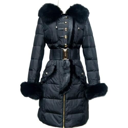Brand coat womens Down Jacket 2020 Winter Jacket Women duck down coat Slim Fur Hood Winter Parka Long Outerwear Fashion coats