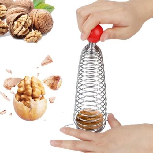 1 Pc Crack Almond Walnut Pecan Hazel Nutcracker Stainless Steel Walnut Opener Nuts Sheller Clip Kitchen Gadget Accessories