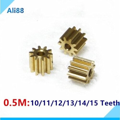 10pcs 0.5M 10/11/12/13/14/15 Teeth 0.5mod gear rack spur gear precision copper steel cnc Metal Gear Motor pinion