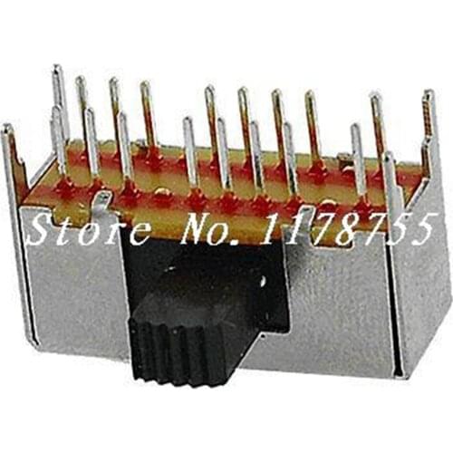 10 x 16 Pin 3 Position 4P3T Panel PCB Mount Horizontal Slide Switch SK43D01-G8