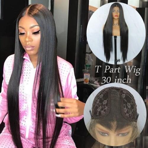 Beautiful Diary 30INCH Silky Straight Black Wigs For Women Futura Hair 13x2inch T Part Wigs Heat Resistant Synthetic Lace Wigs