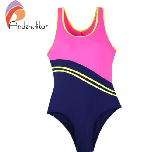 Andzhelika Childrens One-Piece Suits Swims New Sport Children Swimsuit Girls Bodysuit Bathing Suit Kid Beach Monokini