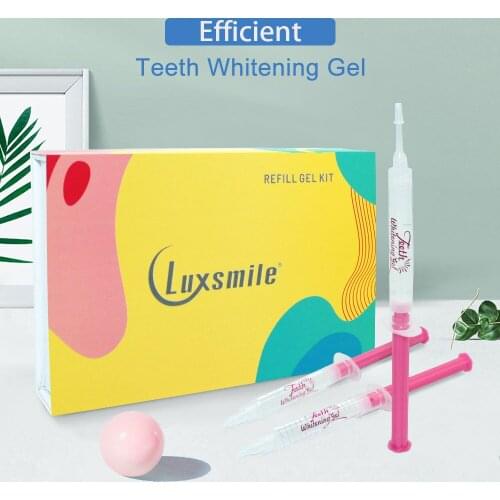 Luxsmile Tooth Whitening Gel Set 3ml Carbamide Peroxide Gel Tooth Bleaching Tooth Syringe 3pc Whitening Tooth Material