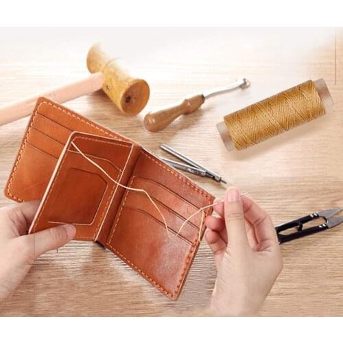 Leather Waxed Thread Cord For DIY Leathercraft Tool Thread For Leather Waxed Cord For Leather Craft Stitching Flat Waxed Sewing