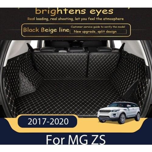 Custom Leather Car Trunk Mats For MG ZS 2017-2020 Rear Trunk Floor Mat Tray Carpet Mud
