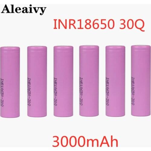 ALEAIVY 100% Original 30Q 18650 Battery 3000mah Hight Power Discharge li-ion Rechargeable Batteries 30A larger current INR18650