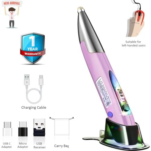 2.4GHz Mini Mice with Stylus Wireless Rechargeable Mouse Pen USB 1200 DPI 4 Keys For Tablet Laptop PC Desktop Smart TV Box