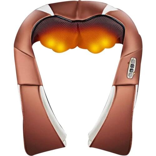 Multi-function Neck Massager Deep Shiatsu Kneading Back Shoulder Massage with Heat for Muscles Pain Massage Relaxation TK
