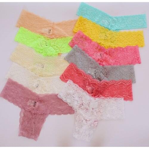 6pcs/lot Fashion Transparent Girls Thongs G-string Teenage Lace Panties For Girls Calcinha Menina Briefs Young Girls Underwear