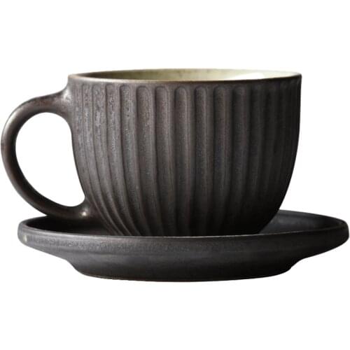 Pottery coffee cup set personality coffee cup couple mug japanese coffee cup afternoon tea cup retro LB030911